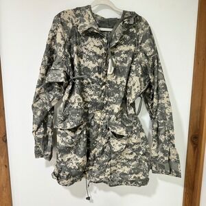 ORC Industries Mens Parka Improved Rainsuit ACU Digital Camo Nylon Small Grey